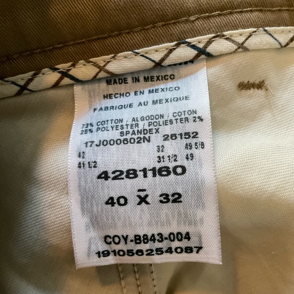 LEE STRAIGHT FIT 40*32 khaki dress pants - Picture 7 of 10